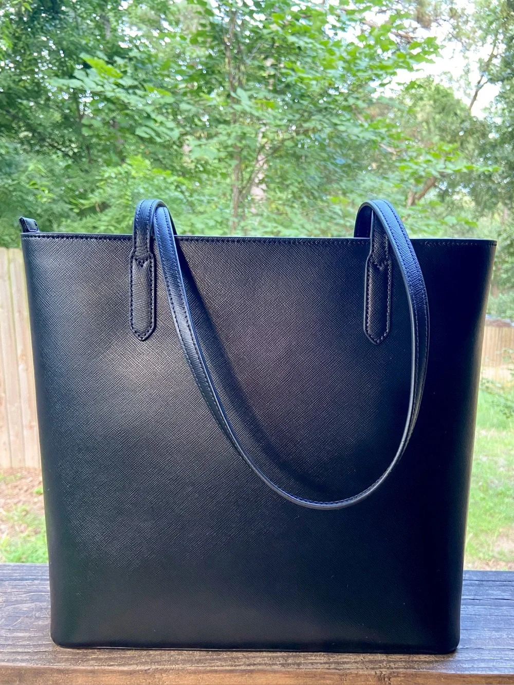 Kate Spade Black Leather Kerri Tote - Medium Work Shoulder Bag- Corporate Chic